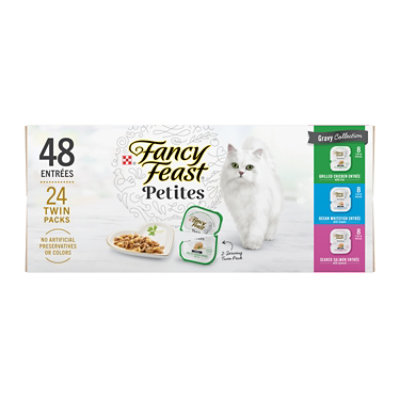 Fancy Feast Petites Cat Food Ocean Whitefish Turkey Chicken Wet - 24-2.8 Oz - Image 1