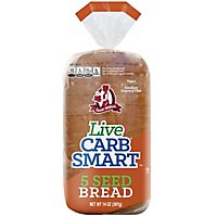 Aunt Millies Live Carb Smart 5 Seed Bread - 14 OZ - Image 1