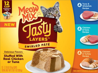 Meow Mix Tasty Layers Variety Pack - 12-2.75 OZ - Image 2