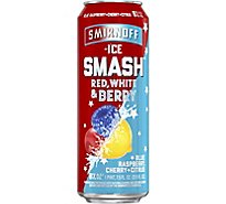 Smirnoff Ice Smash Seltzer Red White & Berry In Cans - 23.5 Fl. Oz.