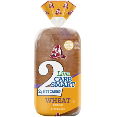 Aunt Millies Live Carb Smart Wheat Bread - 14 OZ - Image 3