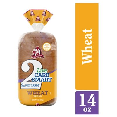 Aunt Millies Live Carb Smart Wheat Bread - 14 OZ - Image 2