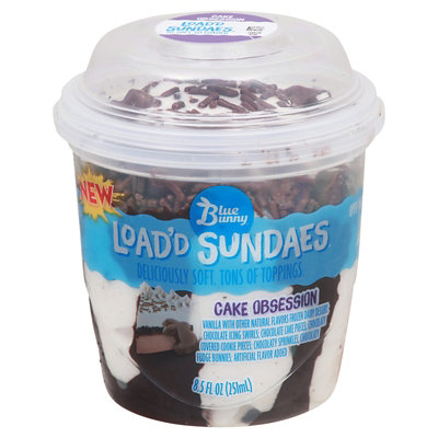 Blue Bunny Load'd Sundaes Cake Obsession Frozen Dessert Cup For Summer - 8.5 Fl. Oz. - Image 5