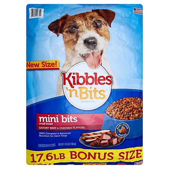Kibbles N Bits Mini Bits Small Breed Bonus Bag - 17.6 LB