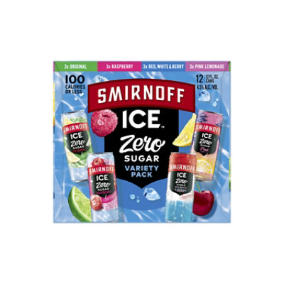 Smirnoff Ice Variety Pack Zero Sugar Sparkling Drink - 12-12 Oz - Image 2