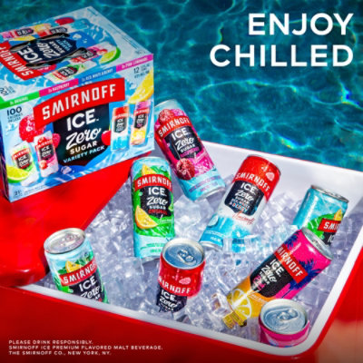 Smirnoff Ice Variety Pack Zero Sugar Sparkling Drink - 12-12 Oz - Image 4