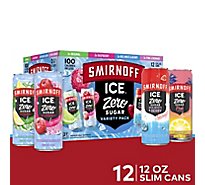 Smirnoff Ice Malt Beverage Zero Sugar Variety Pack In Cans - 12-12 Fl. Oz.