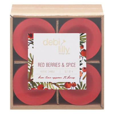 Debi Lilly Red Berries & Spice Votives - EA - Image 3