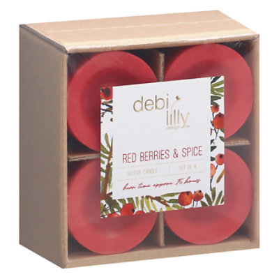 Debi Lilly Red Berries & Spice Votives - EA - Image 1