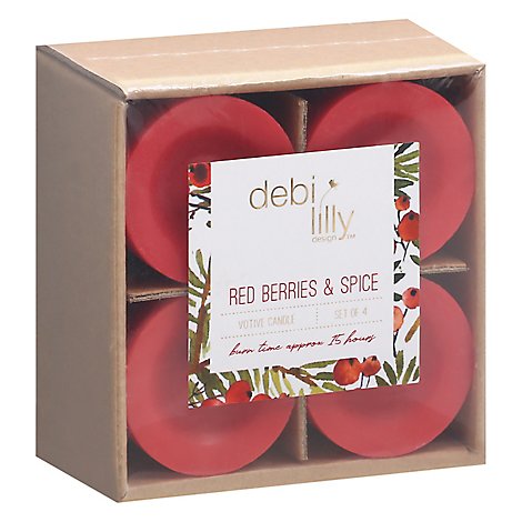 Debi Lilly Red Berries & Spice Votives - EA