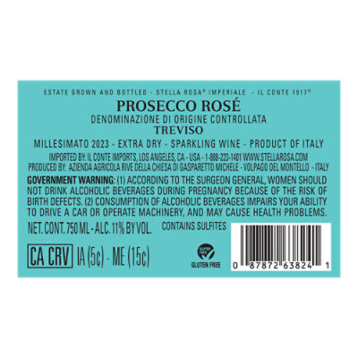 Stella Rosa Rose Prosecco - 750 ML - Image 5