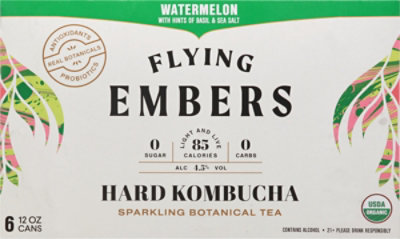 Flying Embers Hrd Kombucha Watermelon In Cans - 6-12 FZ - Image 6