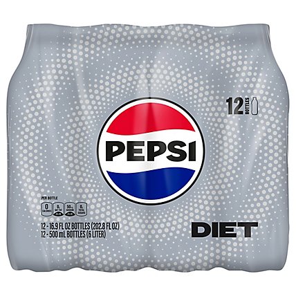 Diet Pepsi Cola 16.9 Fl Oz 12 Count Bottles - 12-16.9FZ - Image 3