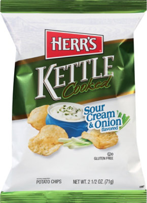 Herrs Kettle Cooked Sour Cream & Onion - 2.5 OZ - Image 2