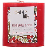 Debi Lilly Red Berries And Spice 3x3 Pillar - EA - Image 2