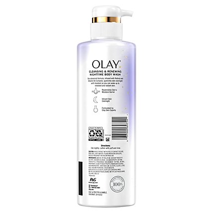 Olay Cleansing & Renewing Nighttime Body Wash with Vitamin B3 and Retinol - 17.9 Fl. Oz. - Image 2