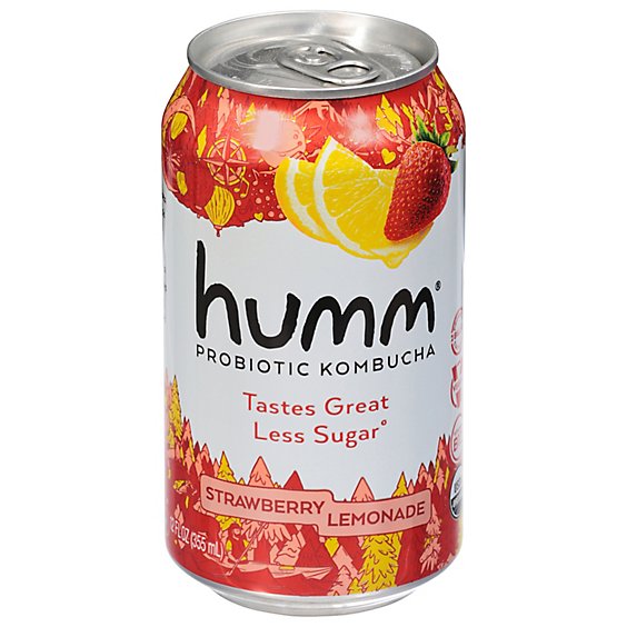 Humm Strawberry Lemonade Kombucha - 4-12 Fl. Oz.