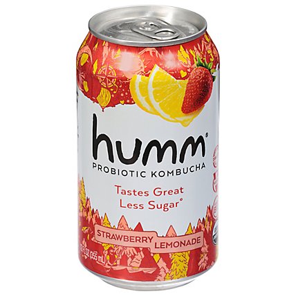 Humm Strawberry Lemonade Kombucha - 4-12 Fl. Oz. - Image 1