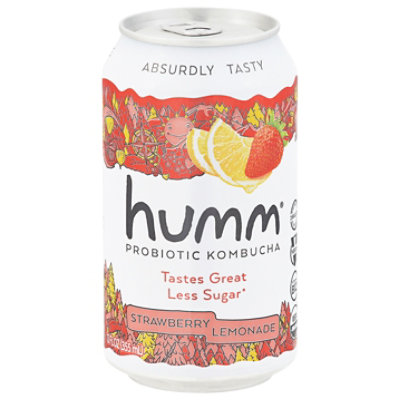 Humm Strawberry Lemonade Kombucha - 4-12 Fl. Oz.