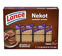 Lance Nekot Sandwich Cookies Fudge - 13.76 Oz