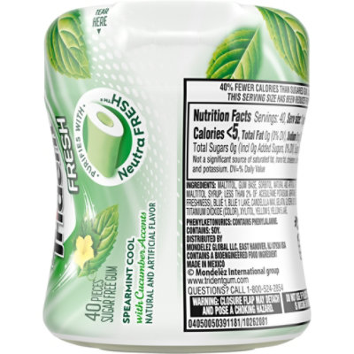 Trident Fresh Gum Spearmint Sugar Free - 40 CT - Image 5