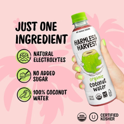Harmless Harvest Organic Coconut Water - 4-12 Fl. Oz. - Image 2