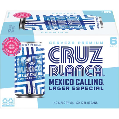 Cruz Blanca Mexico Calling Beer 4.7% ABV Cans - 6-12 Fl. Oz. - Image 2