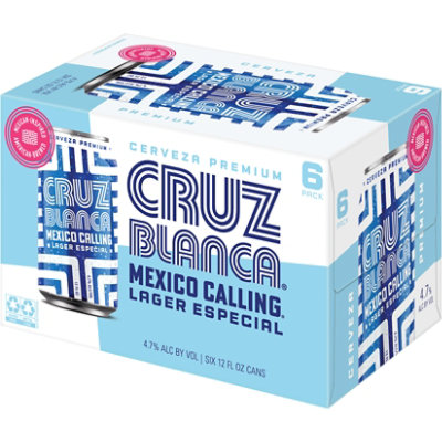 Cruz Blanca Mexico Calling Beer 4.7% ABV Cans - 6-12 Fl. Oz. - Image 4