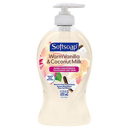 Softsoap Deeply Moisturizing Liquid Hand Soap Pump Warm Vanilla & Coconut Milk - 11.25 Fl. Oz. - Image 1