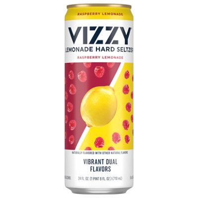 Vizzy Raspberry Lemonade Hard Seltzer Beer 5% ABV Can - 24 Fl. Oz. - Image 1