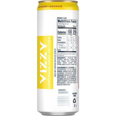 Vizzy Raspberry Lemonade Hard Seltzer Beer 5% ABV Can - 24 Fl. Oz. - Image 3