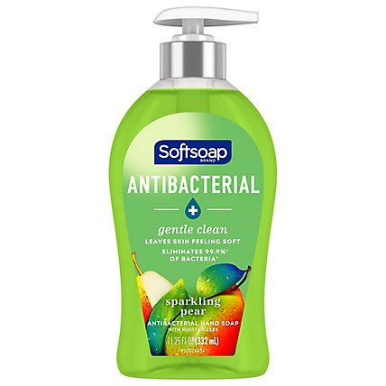 Softsoap Antibacterial Liquid Hand Soap Pump Gentle Clean Sparkling Pear - 11.25 Fl. Oz. - Image 2