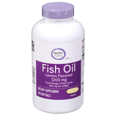 Signature Select/Care Fish Oil 1200mg Lemon Flavor Softgel - 320 CT - Image 3