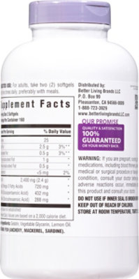 Signature Select/Care Fish Oil 1200mg Lemon Flavor Softgel - 320 CT - Image 5