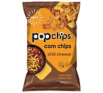 Popchips Chili Cheese Corn Chips Better For You Snacking - 5 OZ