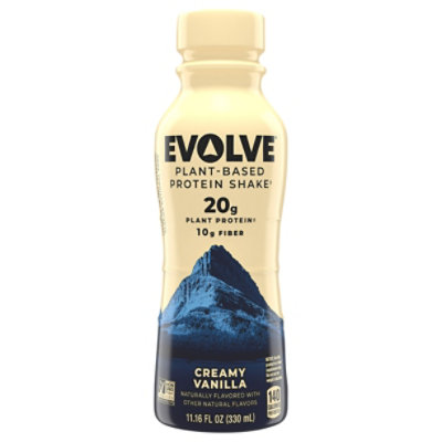 Evolve Plant Based Protein Shake Vanilla Bean Natural Flavor Bottle - 11 OZ - Image 3