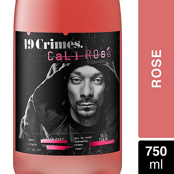 19 Crimes Snoop Dogg Cali Rose Wine - 750 Ml