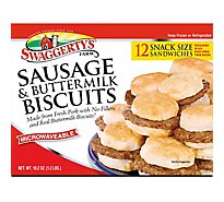 Swaggertys Farm Sandwiches Biscuits Sausage - 19.2 Oz
