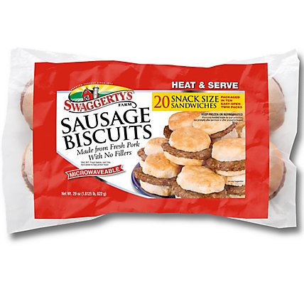 Swaggertys Farm Sandwiches Biscuits Sausage - 29 Oz - Image 1