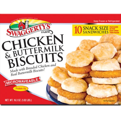 Swaggertys Farm Sandwiches Biscuits Chicken & Buttermilk - 16.3 Oz - Image 1