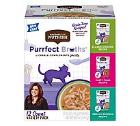 Rachael Ray Nutrish Purrfect Broth Variety Pack Wet Cat Food - 12-1.4 OZ