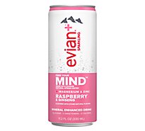 evian+ Sparkling Raspberry & Ginseng Mineral Enhanced Drink Can - 11.2 Fl. Oz.