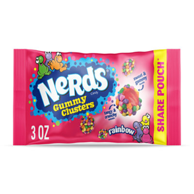 NERDS Gummy Clusters Rainbow Crunchy and Gummy Candy - 3 Oz - Image 1