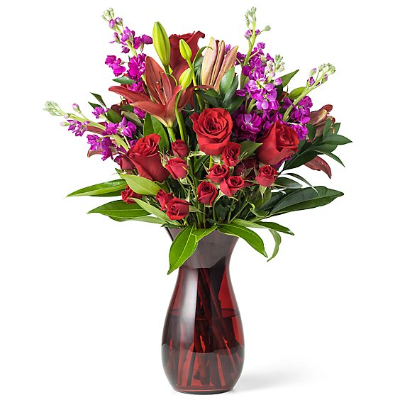 Grand Mixed Arrangement With Vase - Each (flower colors and vase will vary)