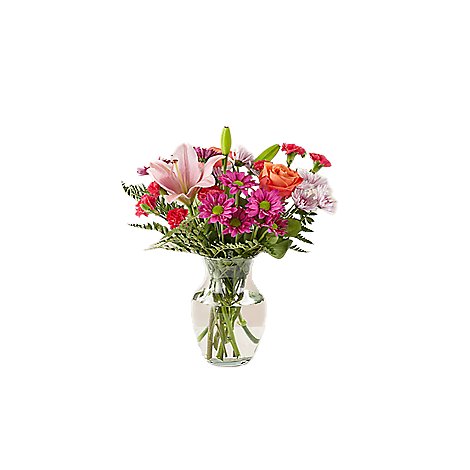 Petite Mixed Arrangement With Vase - Each (flower colors and vase will vary)