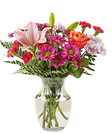 Petite Mixed Arrangement With Vase - Each (flower colors and vase will vary)