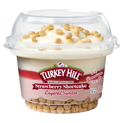【THEAIRTOWN】hazelnut puff top Turkey Hill Strawberry Shortcake Layered Sundae Cup Single