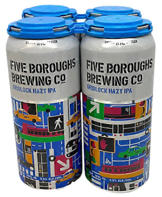 Five Bourghs Grid Lock Hazy Ipa In Cans - 4 - 16 FZ - Image 1