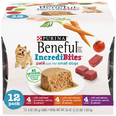 Beneful Pate W Vegetable Dog Food Variety Pack - 12-3 Oz