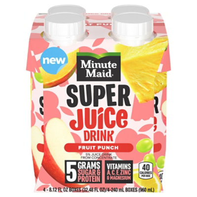 Minute Maid Super Jc Fruit Punch Cartons 8.12 Fl Oz 4 Pack - 4-8.12 FZ